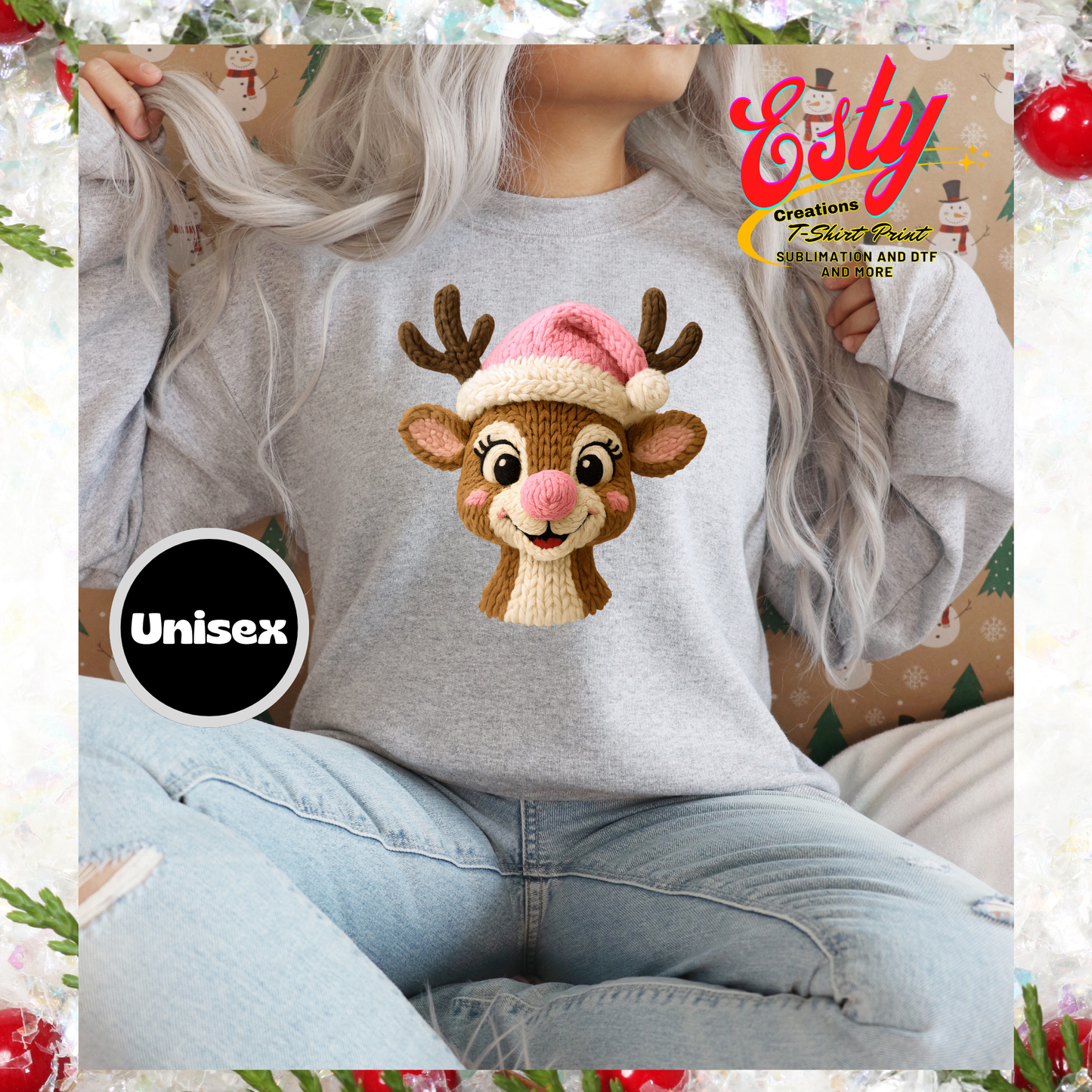 Christmas pink Sweatshirt suéter custom/personalizados/christmas