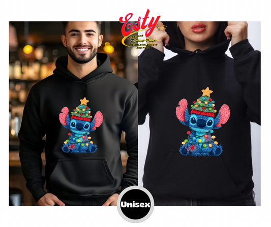Navidad azul hoodies/sudaderas /custom/personalizados/christmas