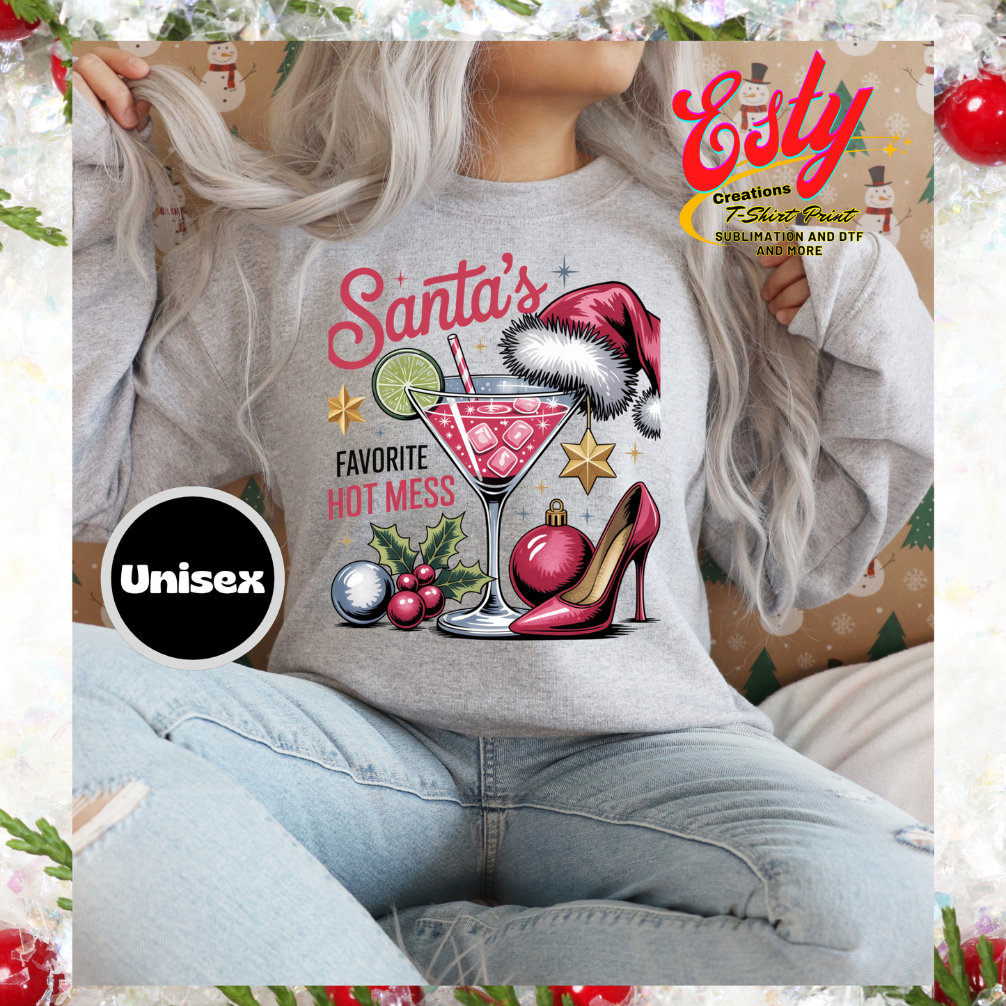 Arriba abajo al centro pa dentro Sweatshirt suéter custom/personalizados/christmas