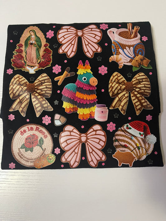 Mexican Christmas T-shirt, sweet bread T-shirt, Spanish Christmas T-shirt, funny Mexican chocolate sweatshirt, pink Christmas style