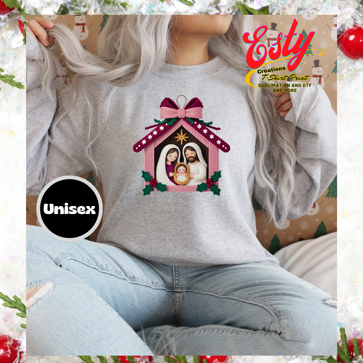 Nacimiento Sweatshirt suéter custom/personalizados/christmas