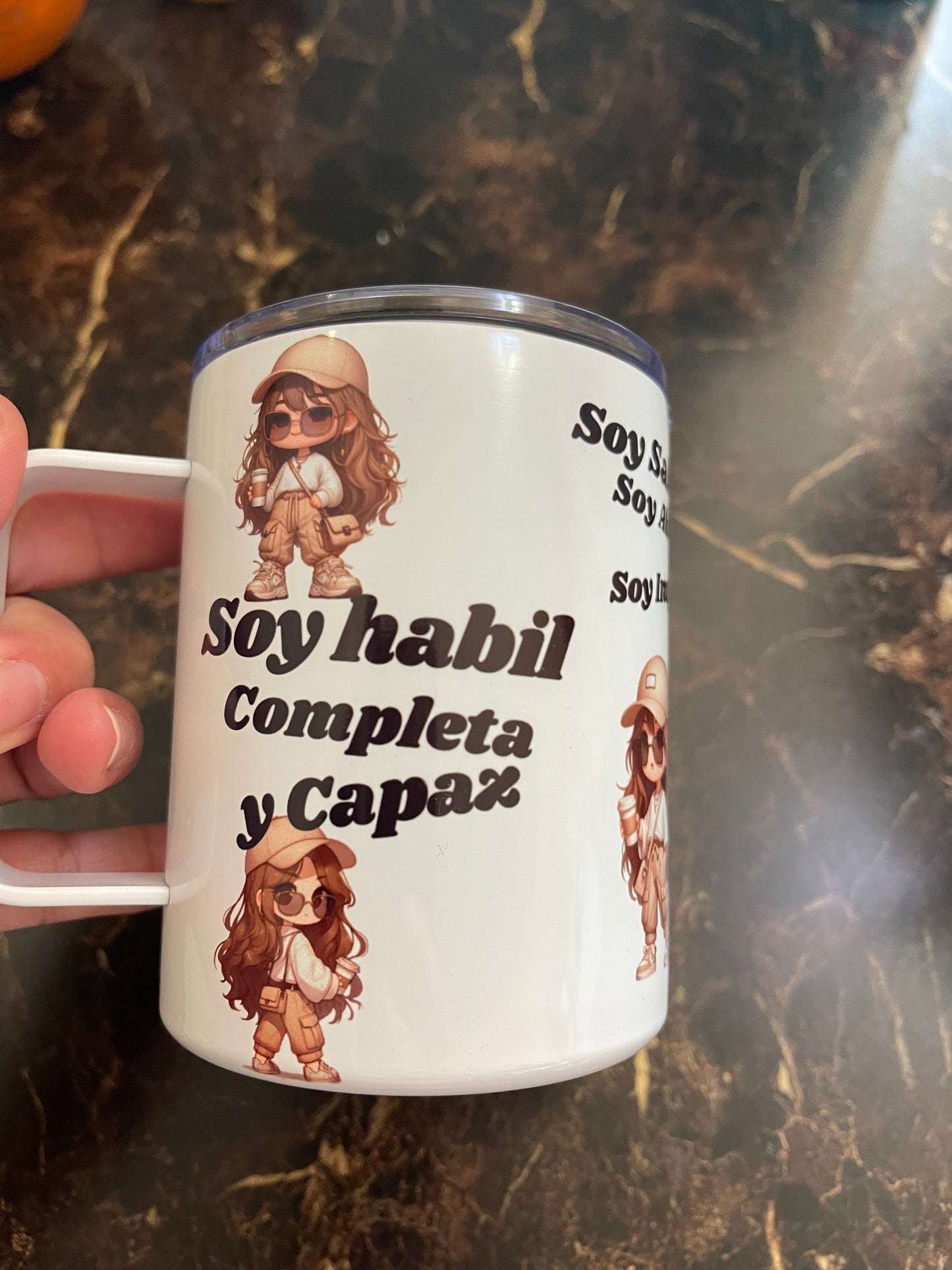 Soy Hábil Completa Y Capaz tumbler 20oz y mug 10oz
