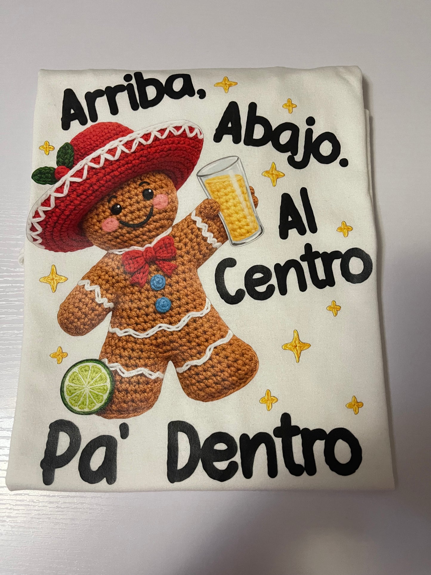 Arriba abajo al centro pa dentro Mexican Christmas T-shirt, sweet bread T-shirt, Spanish Christmas T-shirt, funny Mexican chocolate sweatshirt, pink Christmas style