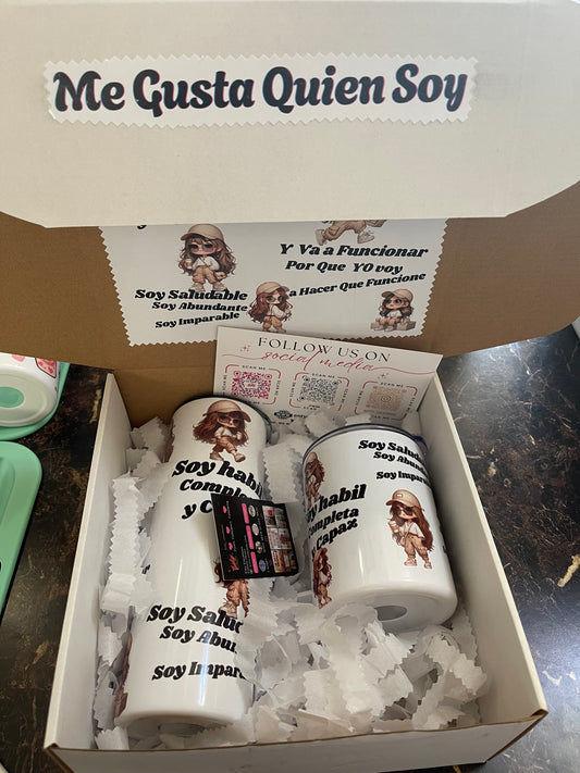 Tumbler y Mug Me gusta quién soy