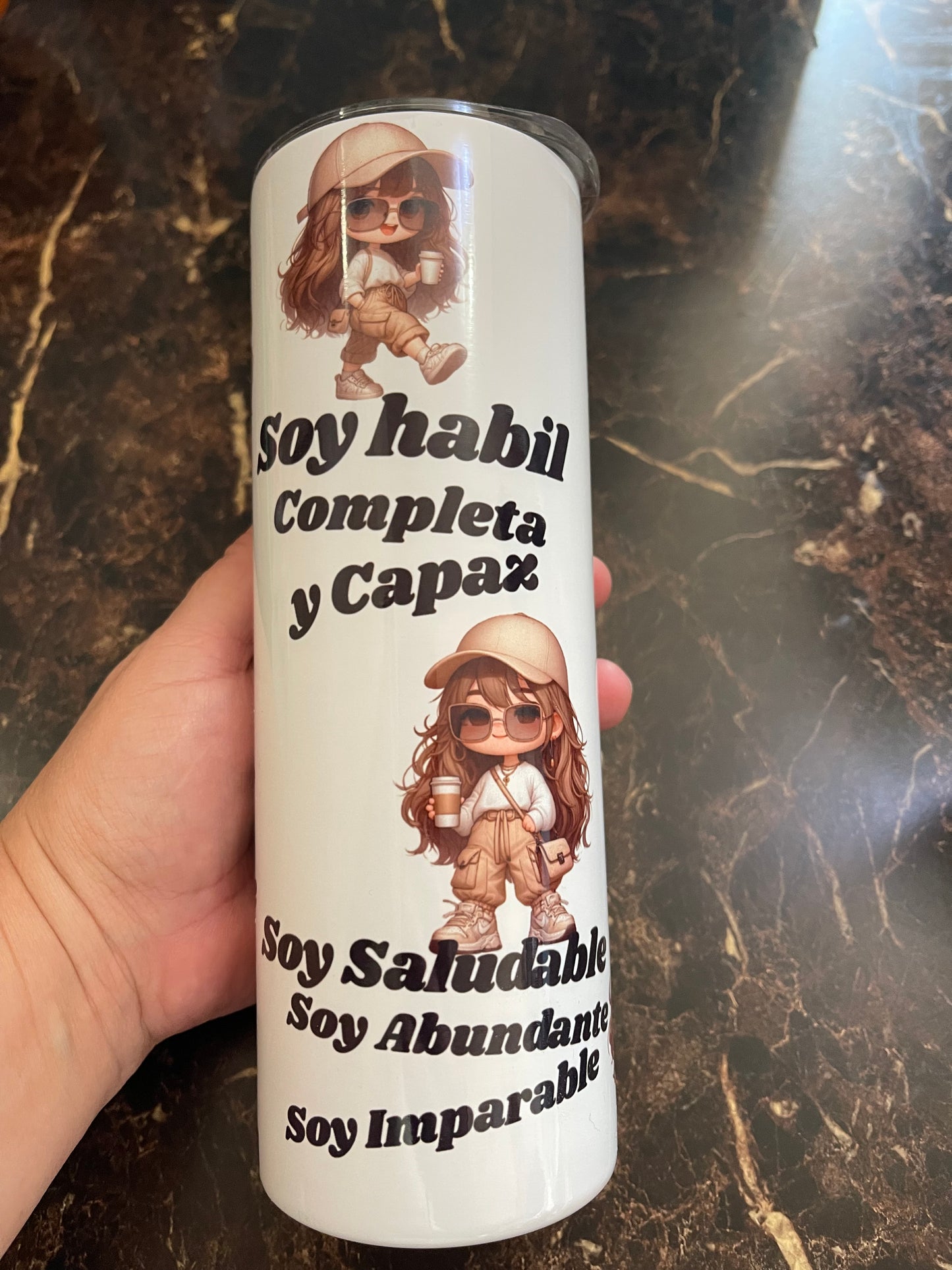 Soy Hábil Completa Y Capaz tumbler 20oz y mug 10oz
