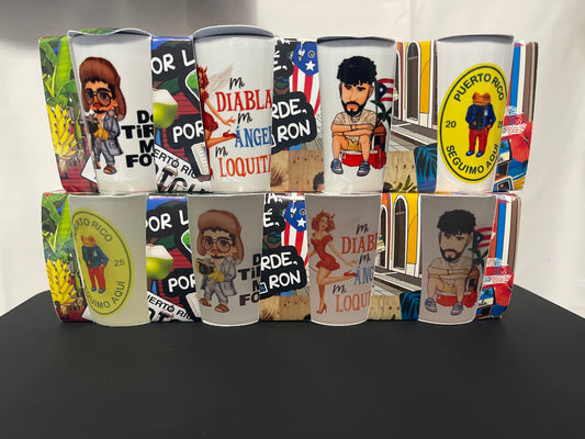 Boricua Bad Bunny Shot Set 4 Cups