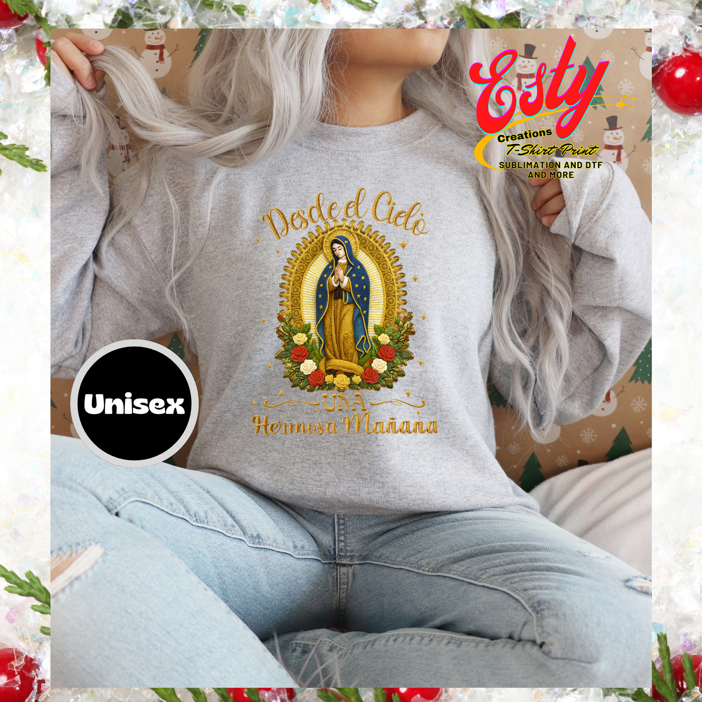 Virgencita Sweatshirt suéter custom/personalizados/christmas