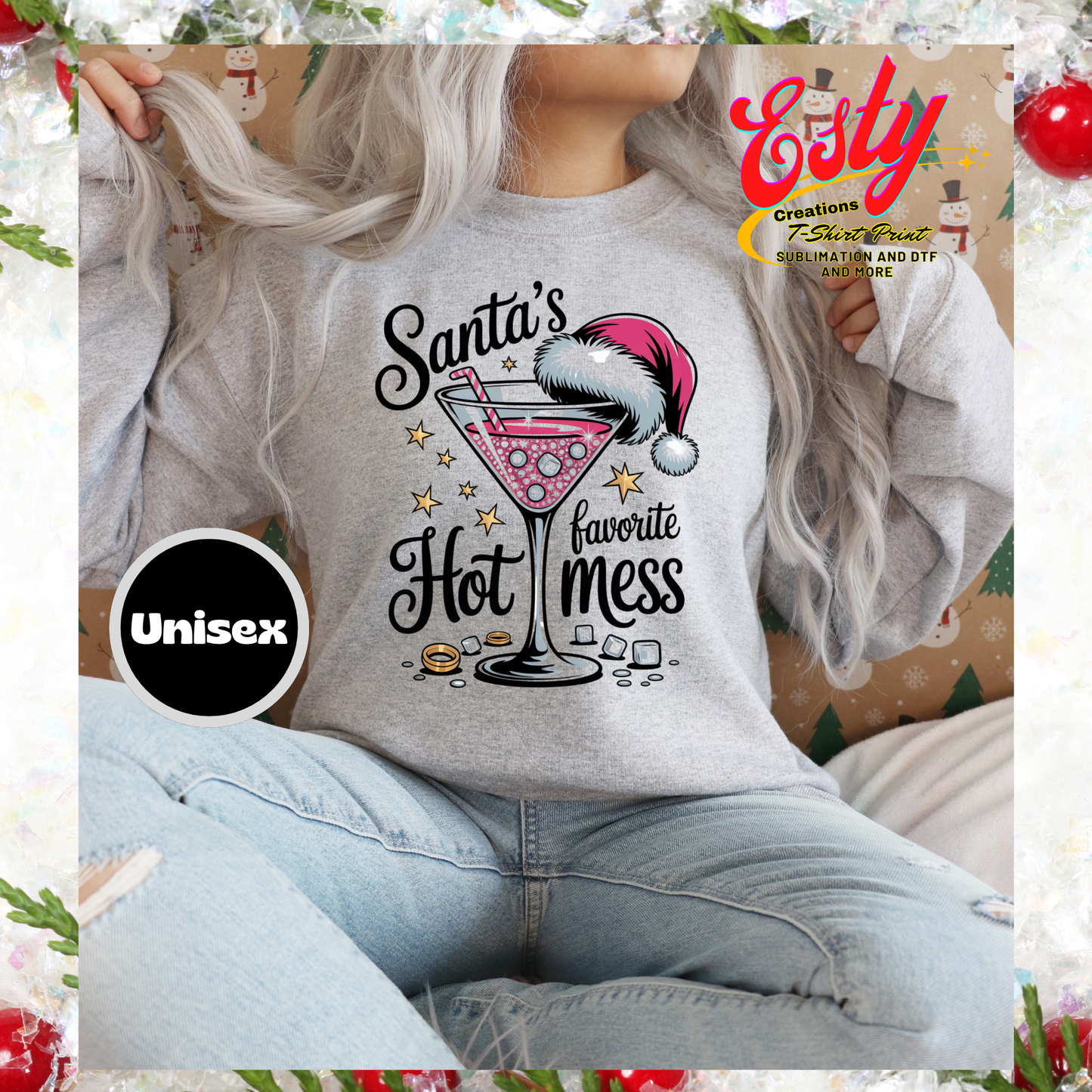 Arriba abajo al centro pa dentro Sweatshirt suéter custom/personalizados/christmas