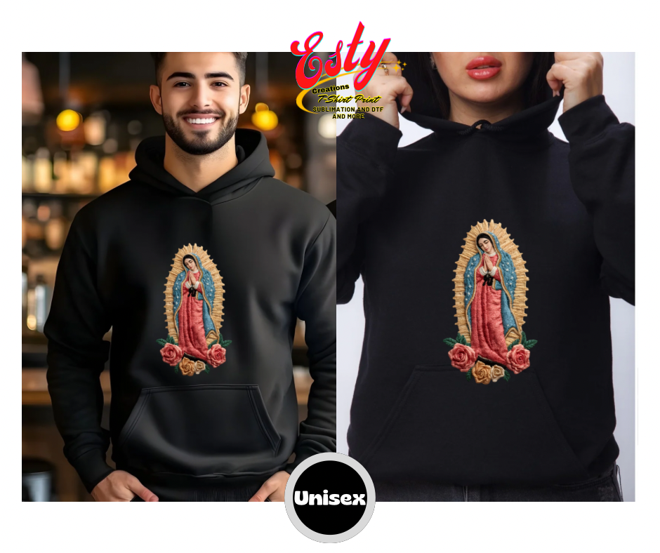 Virgen/virgencita/virgen de Guadalupe /hoodies/sudaderas /custom/personalizados/christmas